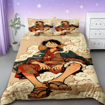Tekikott &Uuml;ks T&uuml;kk Laste Multikas Luffy Voodipesu Komplekt 2 Padjap&uuml;&uuml;riga Pehme ja Mugav Magamistoa Voodi Dekoratsioon Teismelised Poisid Kingitused EU Single 135*200cm/53x79in 3pcs
