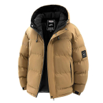 Talvine meeste veekindel tuulekindel vabaaja jope Meeste paks kapuutsiga moodne jope Mees v&auml;litingimustes avar paks jope Tuulejope Parka 3XL black