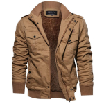 Meeste talvejoped Cargo-joped Paksemad soojad p&uuml;kstega joped Mustad vabaaja talvemantlid Meeste mitmetaskulised joped 2XL black