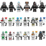 T&auml;hes&otilde;dade S&otilde;dalase Ehitusklotside Minifiguurid V&auml;ikeste Osakeste Kokkupandavad Kujud Lahingum&auml;nguasi 24 Stiili Set F