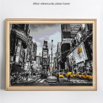 5D DIY Teemanttikandid Linna t&auml;nava t&auml;is&uuml;mmargune maastiku teemantmaal 20X30CM