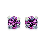 Les Tr&eacute;sors De Lily [A4196] - Brillants Rose Argent 4 mm Heleroosa