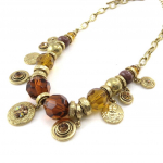 Les Tr&eacute;sors De Lily [C5355] - Collier Cr&eacute;ateur 'Belle des Champs' Ambre pruun