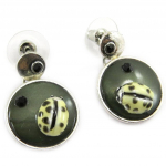 NOA [G0394] - Boucles Cr&eacute;ateur 'Nacre en Folie' gris hall