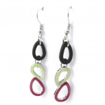 NOA [K0222] - Disainerlokid 'Coloriage' must roheline roosa mitmev&auml;rviline