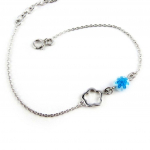 Les Tr&eacute;sors De Lily [K9573] - Bracelet Argent 'Flora' bleu t&uuml;rkiissinine