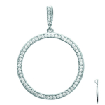 Les Tr&eacute;sors De Lily [L1155] - h&otilde;bedane ripats 'Sissi' h&otilde;bevalge (roodiumiga kaetud) - 32x23 mm valge