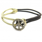 Les Tr&eacute;sors De Lily [N3062] &ndash; pruunist kullast  Peace  disainerk&auml;ev&otilde;ru kuld