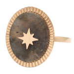 Les Tr&eacute;sors De Lily [Q8742] - disainterasest r&otilde;ngas  Une Etoile est N&eacute;e  kuldne labradoriit - 17x14 mm hall