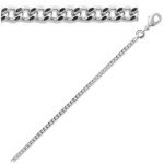 Les Tr&eacute;sors De Lily [Q9117] - Chaine Argent 'Maille Gourmette' argent&eacute; (rhodi&eacute;) - 50 cm 2. 1 mm h&otilde;be