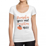 ULTRABASIC &ndash; naiste s&auml;rk, Rond Decollete Pumpkin Spice And Everything S valge