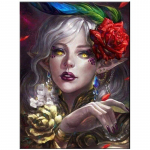 5D Teemanttikandid Roos naine Halloweeni maastik teemantmaal 20X30CM