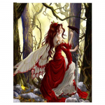 5D Teemantmaal Liblikas Haldjas Ingel Teemanttikandid Ristpistes 20X30CM