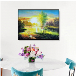 HUACAN 5D DIY t&auml;ispuur Teemantmaal Maastiku Puud Ristpistes Tikand Mosaiik Full square 25*30 cm