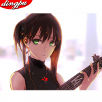 Teemantmaal k&auml;sitsi valmistatud kingitus 5d teemantkunsti tikandid seinakleebised kodukaunistus 20X30CM punane