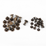 20 tk Lamedad vask messingkruvid mutrid naelad needid nahast tarvikud 6.5mm