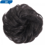 Juuksepulk Juuste tumepruun r&auml;pane kobar Juuksepikendus naistele Laineline lokkis Updo Scrunchie Elastne
