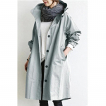 Naiste veekindel &otilde;uejope avara kapuutsiga tuulekindel tuulejakk ronimisjoped mantel 2XL helesinine v&auml;rv