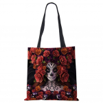 Naiste k&auml;ekotid Skeleton Prinditud linasest kottidest koos prinditud vabaaja reisimiskingikottidega