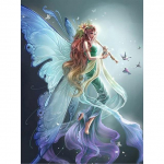 5D DIY Teemantmaal Dekoratiivne maastik T&auml;isringi puurimismaastik Teemanttikandid Ristpistekomplektid Kodukaunistuse kingitus Round 40x50cm