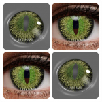 Eyeshare 1paar v&auml;rvilised kontaktl&auml;&auml;tsed silmadele Anime Cosplay v&auml;rvilised l&auml;&auml;tsed Halloweeni hullud l&auml;&auml;tsed Eye Beauty meigil&auml;&auml;tsed