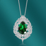 BELLA BOX Drop Ripats Kaelakee Mitmev&auml;rvilised Mood Pulma Ehted roheline