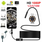 7,0 mm endoskoopkaamera 960P HD USB endoskoop 8 LED 1/2/3.5/5/10M kaabliga veekindel kontrollboreskoop Android PC jaoks 10M