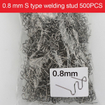 0,6/0,8 mm kuumad klambrid 500 tk auto kaitseraua kuuma klammerdaja jaoks 0.8mm Wave staples