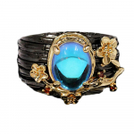 Loomingulised Moonlight Gemstone naised r&otilde;ngaspuu okstele lillen&ouml;&ouml;rid naistele kuukivist s&otilde;rmus Elegantsed naiste musta kullaga ehted 6 must