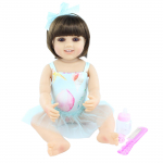 BZDOLL 55 cm kogu kehaga silikoonist Baby Reborn nukk t&uuml;drukule kingitus 22-tolline elutruu vasts&uuml;ndinud Bebe Alive Uue n&auml;oga lapse magamamineku m&auml;nguasjad Girl-1