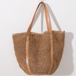 Yogodlnsi suvine suure mahutavusega &otilde;lgkott naistele kootud k&auml;sitsi valmistatud rannakotid puhkuse mere&auml;&auml;rne kandekott rotangist &otilde;lakott 29*17*30cm khaki