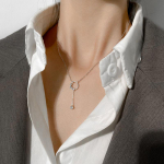 ANENJERY L&auml;ikiv tsirkoonist &uuml;mmargune &uuml;mmargune pikk ketiga tuti kaelakee naistele pulmadeks kaelakee ehted kingitused S-N713