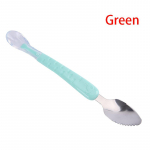 1 tk Kahepealine imikute toitmislusikas, puhas lusikas imikute puuviljade kaabits roheline