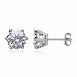 Gica Gema 925 Sterling Silver Six Claw Moissanite D Color 0,5-2 Carat Classic Hot M&uuml;&uuml;k K&otilde;rvar&otilde;ngad Naistele Imeilusad Ehted Kingitus s&otilde;brap&auml;evaks 0.5 Carats valge/kuld