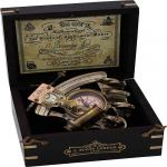 Kuninglik k&auml;sit&ouml;&ouml; k&auml;sit&ouml;&ouml;na valmistatud Astrolabe messingist Sextant sisseehitatud kompass lehtpuukarbiga.