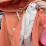 S&uuml;gistalvine Korea lahtise mustriga dressipluus kapuutsiga Batwing varrukatega fliismantel M oranž