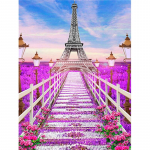 DIY Bridge 5D Teemantmaal T&auml;isringi puur Maastiku Teemanttikandid Ristpistes Mosaiik Vaigust Seinakunst Kodukaunistuse kingitus Full Round 20x30CM