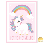 Les Tr&eacute;sors De Lily [A0723] &ndash; laste l&otilde;uend  Licorne My Unicorn  roosa (V&auml;ike ime) - 40x30 cm Heleroosa