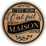 Les Tr&eacute;sors De Lily [A2739] - kotimatt  C'est bon - c'est Fait Maison  beež must - 38 cm pruun