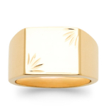 Kullatud m&auml;rgis&otilde;rmus  Charles  - 14x11 mm 66 kuld