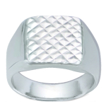 Meeste h&otilde;bedane m&auml;rgis&otilde;rmus  Charles , h&otilde;bedane (roodiumiga kaetud) - 13x13mm 62 h&otilde;be