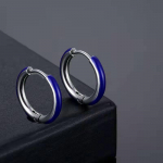 V&auml;rvilised tilgar&otilde;ngad k&otilde;rvar&otilde;ngad, ehted, kingitus, naistele, meestele, roostevabast titaanist terasest gooti stiilis lillekimp sinine/h&otilde;be