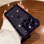 Luksuslik p&otilde;rutuskindel l&auml;bipaistev telefoni&uuml;mbris iPhone15 14 13 12 11 Pro Max X XR XS 7 8 Plus SE 2020 silikoonist kaitseraua l&auml;bipaistev tagakaas For iPhone 14Pro Max tumelilla v&auml;rv