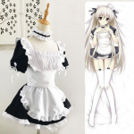 Anime Cosplay kost&uuml;&uuml;m Naiste Neiu riietus Anime Yosuga no Sora Mini Kleit Lolita Kleidid Kohvik Kost&uuml;&uuml;m Cosplay Kost&uuml;&uuml;m Rollim&auml;ng Peolava riided s valge
