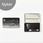 JOWOART akvarell 7 nailonist juuksev&auml;rvi pintsel, rauast kast, nirk villane konksuga lauahari vesipulber akr&uuml;&uuml;l maalipintsel kunstniku tarvik Nylon