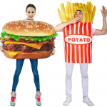 T&auml;iskasvanute peol Nami hamburgeri kost&uuml;&uuml;m Halloweeni mood naljakas toit maskott kost&uuml;&uuml;m Unisex naiste cosplay hamburgeri kost&uuml;&uuml;m one size