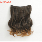 S&uuml;nteetiline naturaalne laineline klamber N&auml;htamatud juuksepikendused segav&auml;rvi blond pruun kunstlik valejuukset&uuml;kk naistele