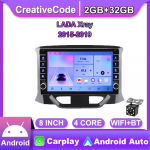 2-dine Android-autostereoraadio LADA Xray 2015-2019 jaoks koos nupunupuga GPS-navigatsiooniga Carplay multimeediumivideopleier 2+32 GB 2+32GB