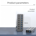 Blueendless USB splitter 7/10/13 Port Expander Multi USB 3.0 12v toiteadapter USB 3.0 hub koos l&uuml;litiga s&uuml;learvuti dokkimisjaama jaoks HU701-UK-12V2A