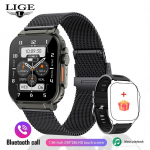 LIGE salvestusfunktsioon SIRI sihverplaadiga nutikell 600 MAH suur aku TWS Music 100+ spordikell True Blood Oxygen meeste nutikell Mesh belt must